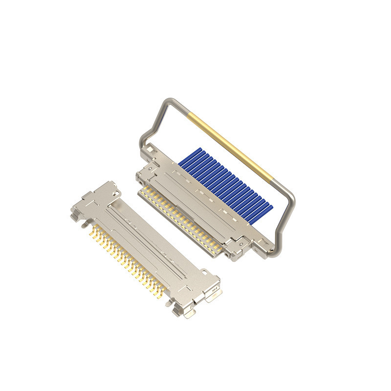 O micro cabo coaxial 20846-040T-01 de CABLINE®-VS II Completo-protegeu com cabo mecânico do conector de pino dos lvds 40 do fechamento