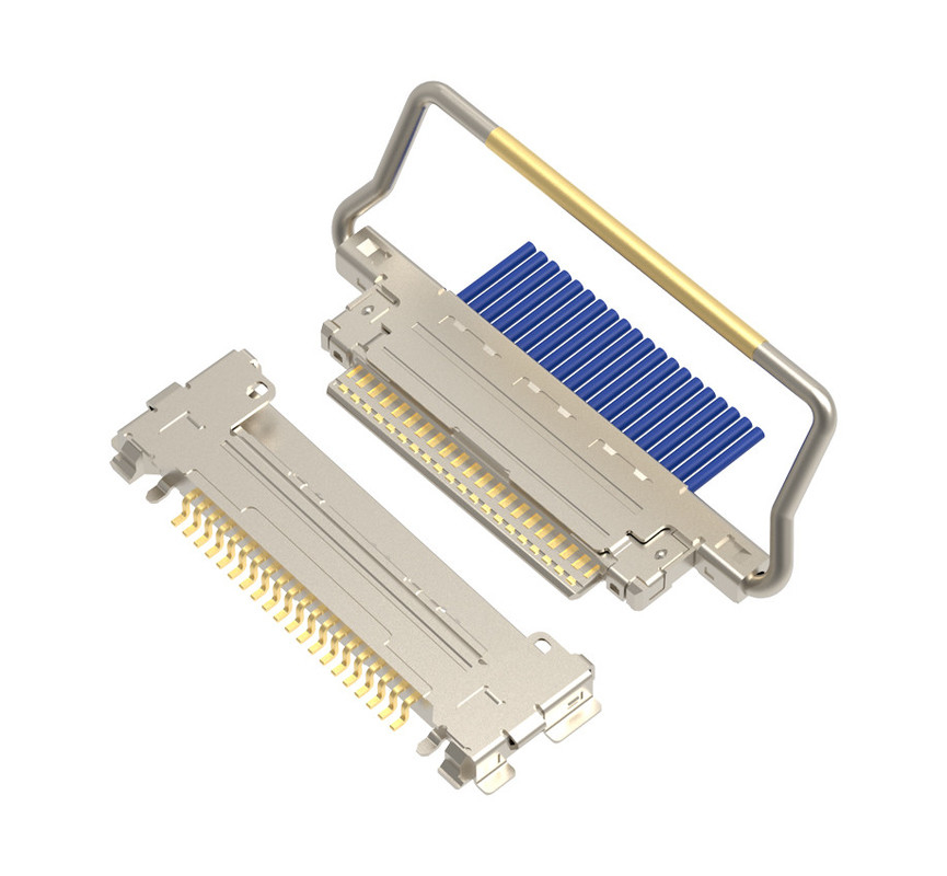 Micro cabo coaxial de CABLINE-CA 20pin 20633-220T-01S passo de 0,4 milímetros, tipo de acoplamento horizontal conector Micro-coaxial