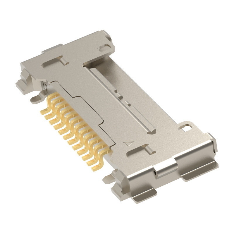 Tomada de CABLINE-CA 12pin20633-212T-01S para o micro conjunto de cabo coaxial passo de 0,4 milímetros, tipo de acoplamento horizontal