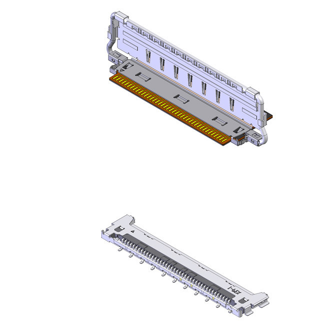 I-PEX Direção de acoplamento Horizontal 20856-050T-01 FFC cabo coaxial 50P 0,4mm Pitch Personalizado OEM / ODM