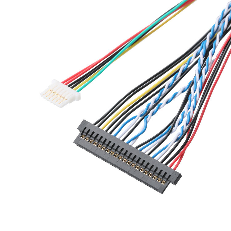 OEM/ODM Montagem de cabos LVDS do JAE FI-X30HL 30P 1,0 mm Pitch para JAE FI-S20S 20P e SHLP-6P