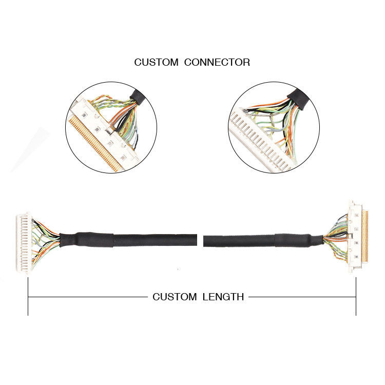 0.5mm Pitch LVDS Cable Assembly ACES 50204-040 1 1-002 Para JST SHDR-40V-S-B