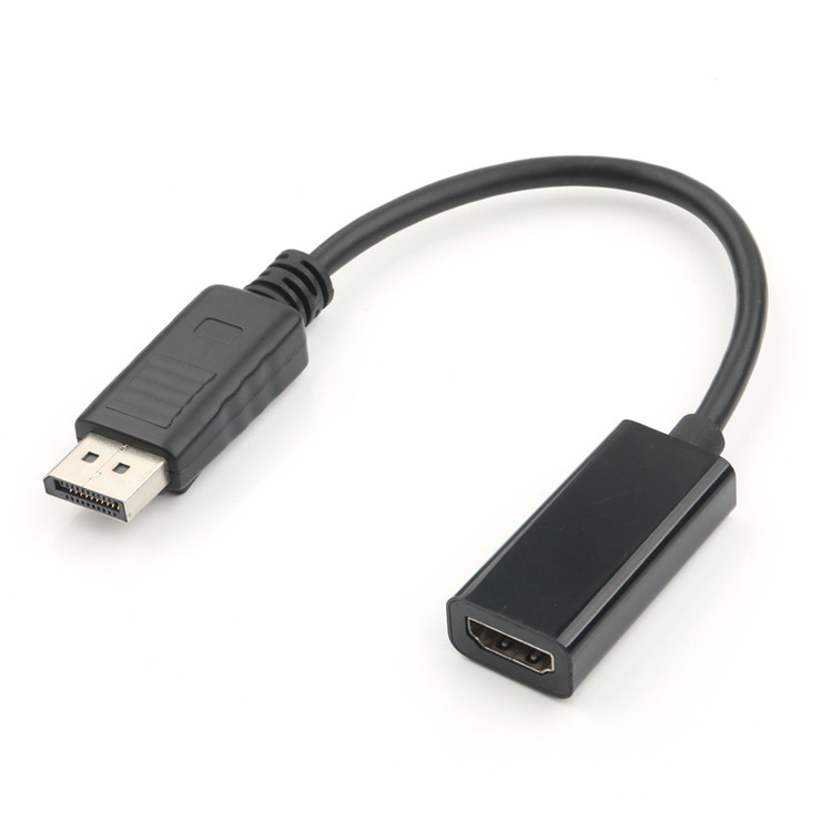 DP macho para adaptador HDMI feminino HD transmissão de sinal industrial, suporte 4K 8K