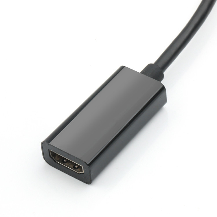 DP macho para adaptador HDMI feminino HD transmissão de sinal industrial, suporte 4K 8K