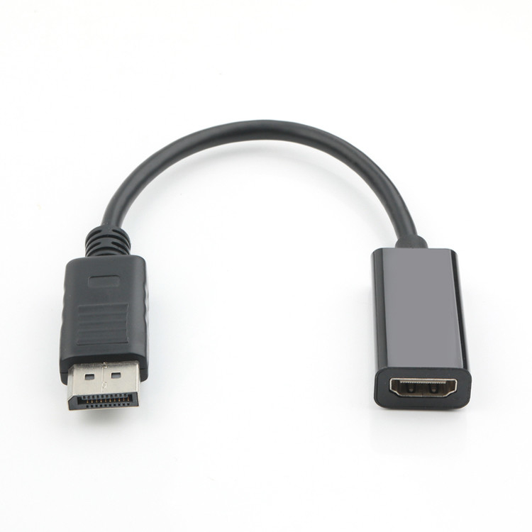 DP macho para adaptador HDMI feminino HD transmissão de sinal industrial, suporte 4K 8K