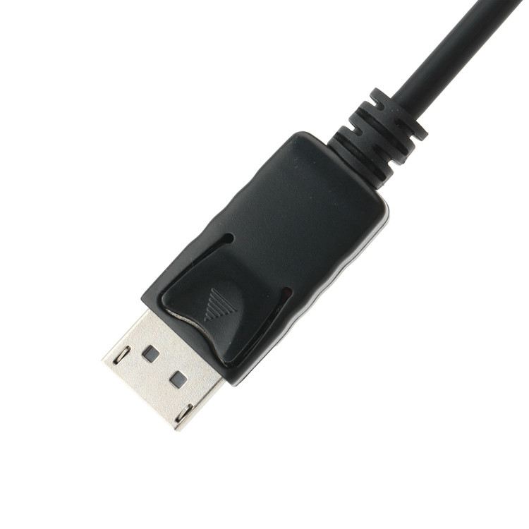 DP macho para adaptador HDMI feminino HD transmissão de sinal industrial, suporte 4K 8K