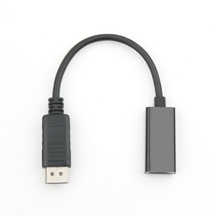 DP macho para adaptador HDMI feminino HD transmissão de sinal industrial, suporte 4K 8K