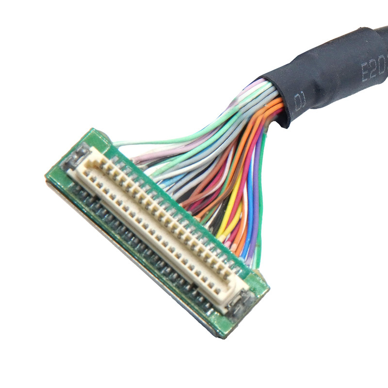 DF9 41P Arnês de fio médico de grau industrial  DF9 41 Pin Screen Display Cable Female Hot Press Flat Connect