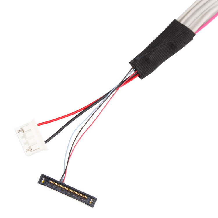 O conjunto de cabo LVDS com um passo de 1,0 mm e 32AWG, usando o conector LCD  DF13-20DS-1.25C