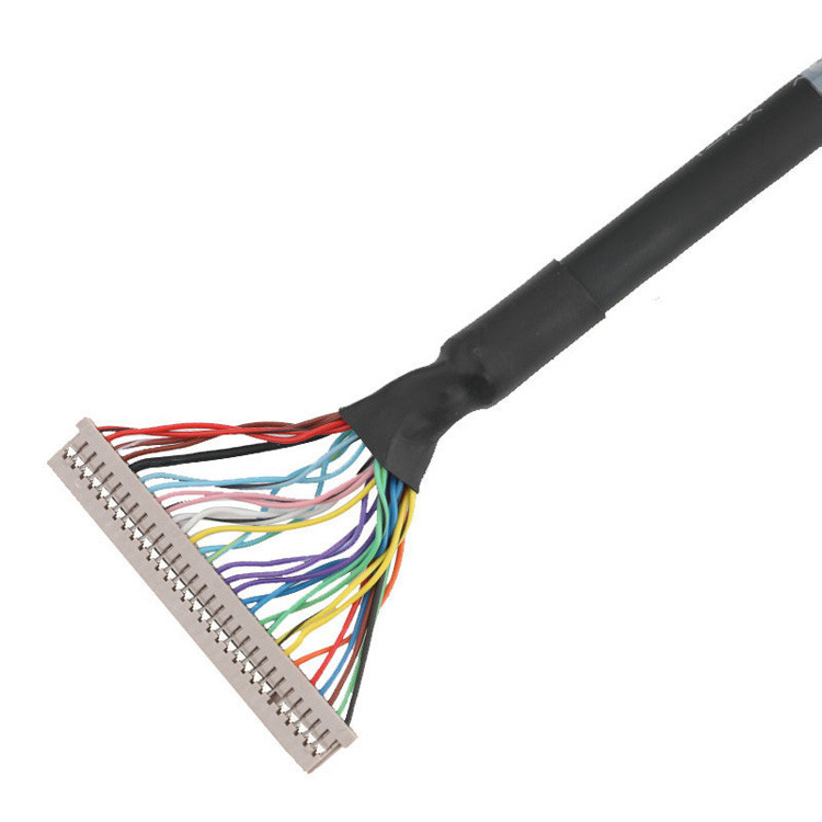 De  1.25mm DF14-30S-1.25C para JAE 0.5mm FI-RE51HL, um conjunto de cabos LVDS EDP é criado