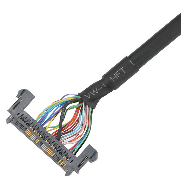 De  1.25mm DF14-30S-1.25C para JAE 0.5mm FI-RE51HL, um conjunto de cabos LVDS EDP é criado