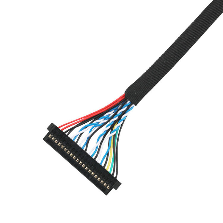 Um conjunto de cabos LVDS EDP do JST PHDR-20V para o cabo de ligação LVDS JAE FI-S20S