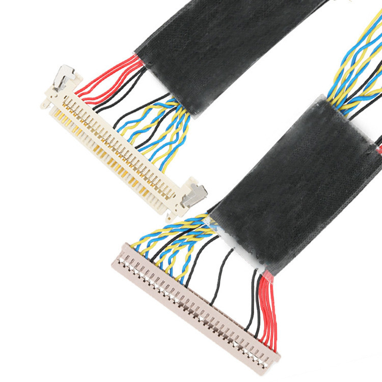 O conjunto de cabos LVDS EDP de 30 pines do  DF14-30S-1.25C ao JAE FI-X30 está configurado