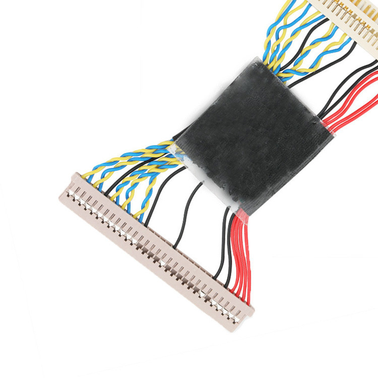 O conjunto de cabos LVDS EDP de 30 pines do  DF14-30S-1.25C ao JAE FI-X30 está configurado