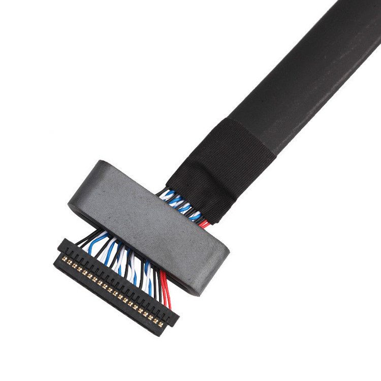 O conjunto de cabos LVDS de JAE FI-S20S para FI-X30HL, com um passo de 1,25 mm e classificado para 500VAC