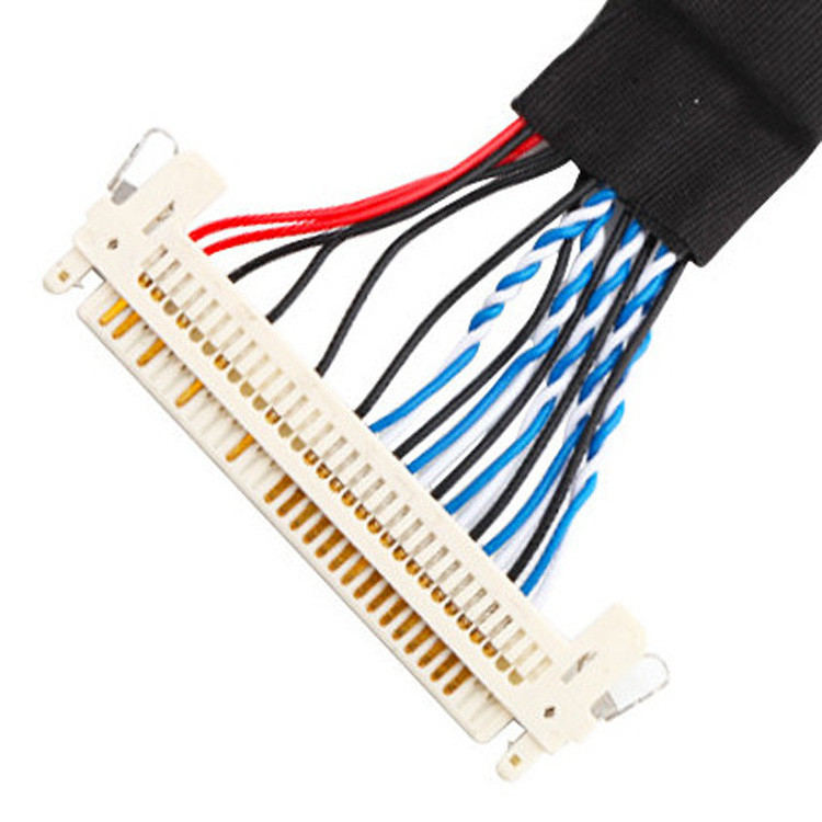O conjunto de cabos LVDS de JAE FI-S20S para FI-X30HL, com um passo de 1,25 mm e classificado para 500VAC