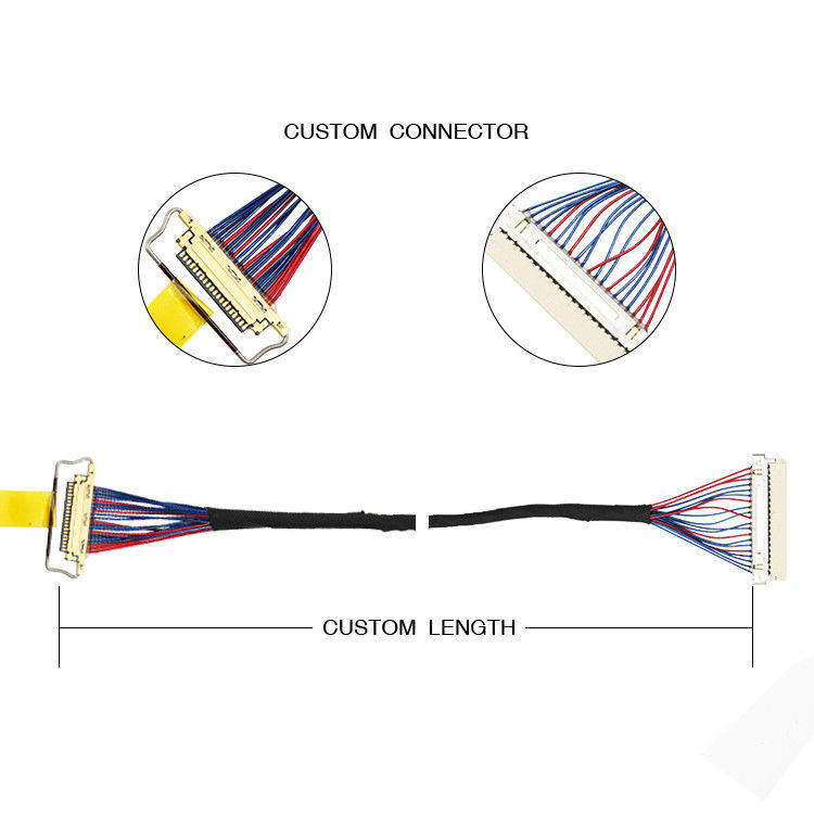 0.5mm Pitch 20453-220t-03 Lvds Cable Assembly Df19g-20s Para I-Pex ISO14001