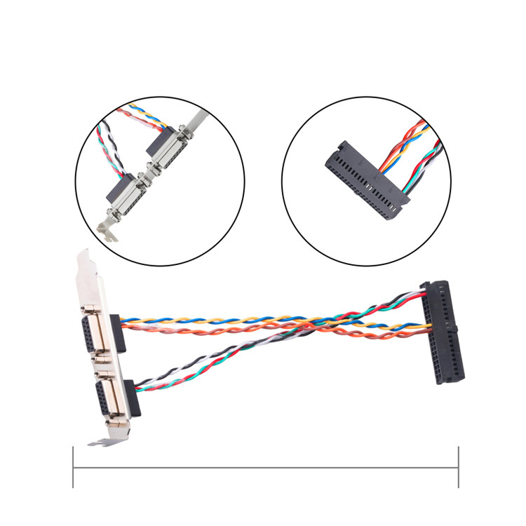 2 Pin 205205-2 da fêmea 15 do conector do cabo Db15 de Lvds dos pares elétrico a Pin 40