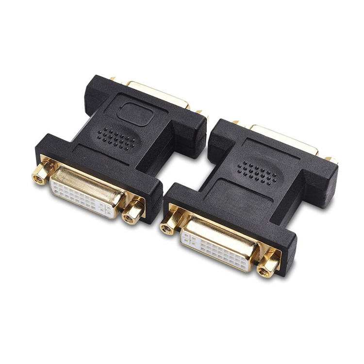 2 pacotes Dvi acoplador feminino duplo de ligação 24 + 5 pin para montagem de conector de cabo LCD