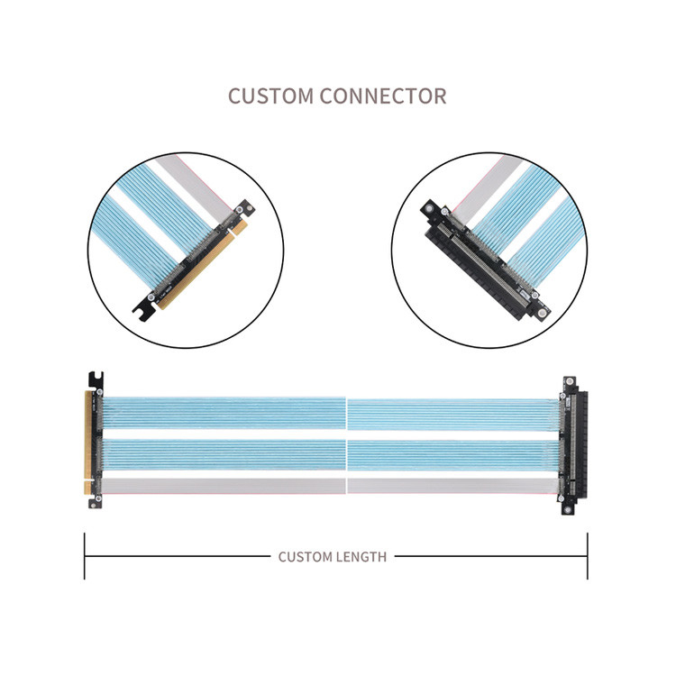 PCB Cable Coaxial Extremamente fino PCIE Gráficos Computador Cartão gráfico Adaptador de extensão Cable