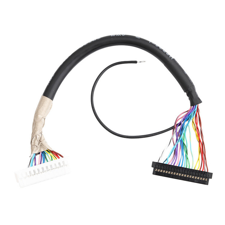 OEM/ODM Micro-Coaxial LVDS Cable Assembly JST PHDR-24VS para JAE FI-S20S