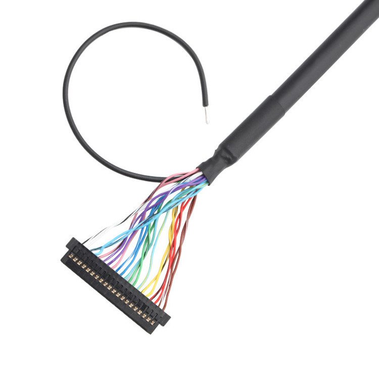 OEM/ODM Micro-Coaxial LVDS Cable Assembly JST PHDR-24VS para JAE FI-S20S