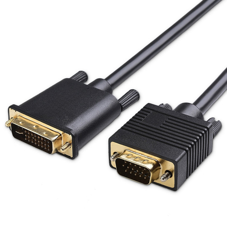 ROHS DVI-I 24+5 Pin para VGA Cable LVDS LCD Assembly Connector OEM / ODM