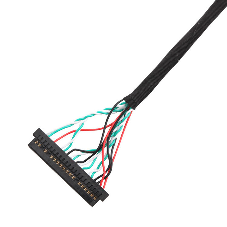 Conjunto de cabo WL1258h-20P do Pin LVDS de OEM/ODM 30 ao conector da exposição das horas DF13-2 Lvds