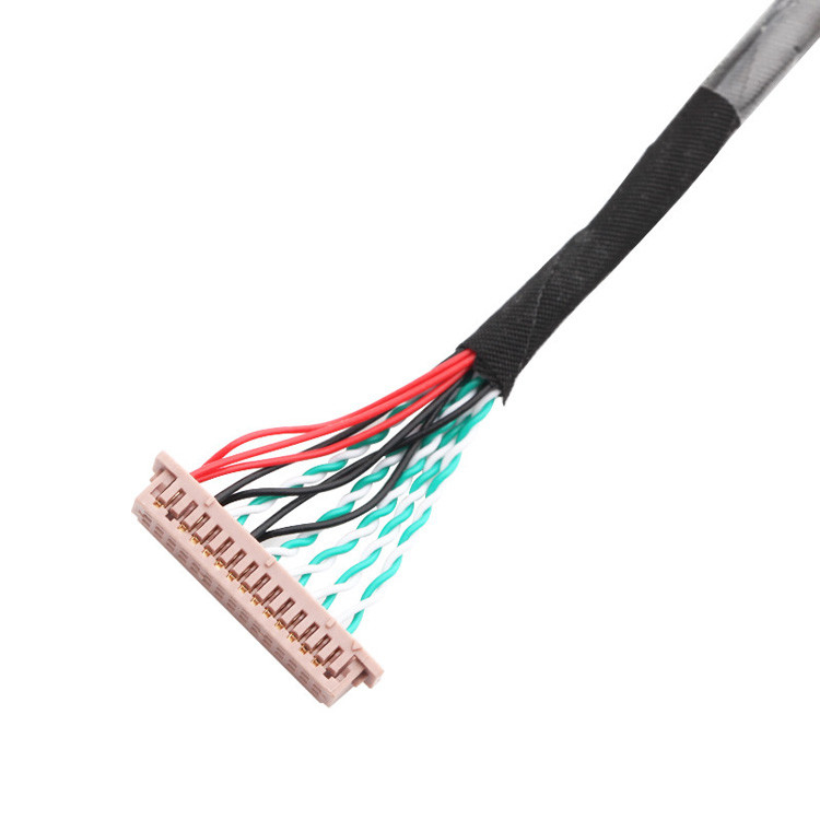 Conjunto de cabo WL1258h-20P do Pin LVDS de OEM/ODM 30 ao conector da exposição das horas DF13-2 Lvds
