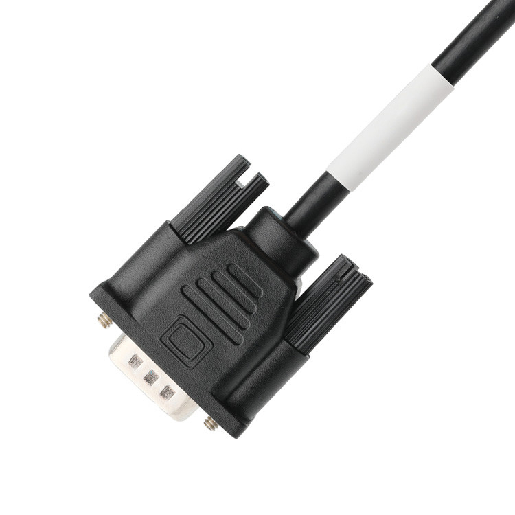 Conector masculino D-SUB-9Pin com tipo de solda, núcleo de borracha branca e concha revestida de níquel para conector feminino D-SUB-9Pin