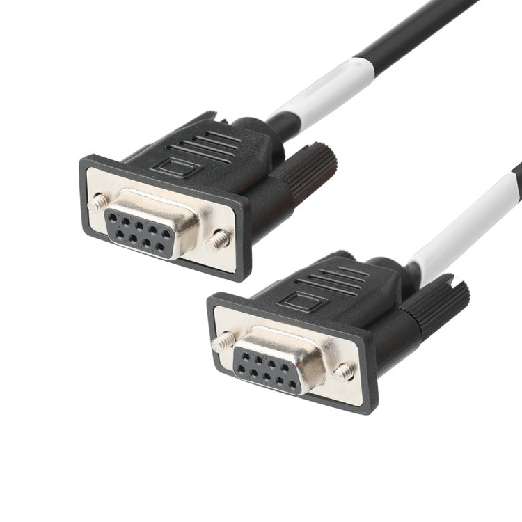 Conector masculino D-SUB-9Pin com tipo de solda, núcleo de borracha branca e concha revestida de níquel para conector feminino D-SUB-9Pin