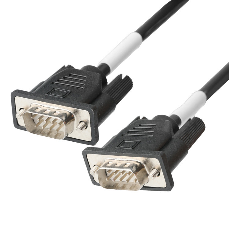 Conector masculino D-SUB-9Pin com tipo de solda, núcleo de borracha branca e concha revestida de níquel para conector feminino D-SUB-9Pin