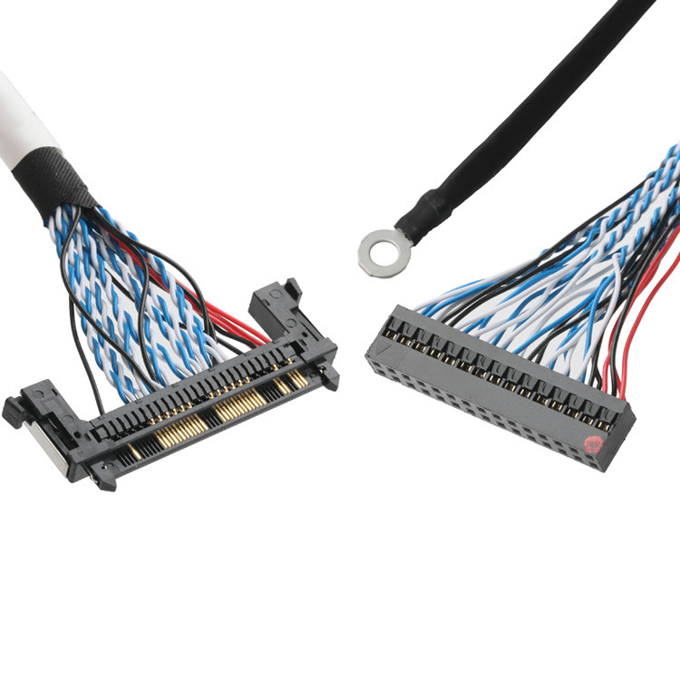 Instalação de cabos LVDS OEM/ODM de JAE FI-RE51HL 51 pin a DP2.0 30 pin ou EGN UL 1571 28AWG