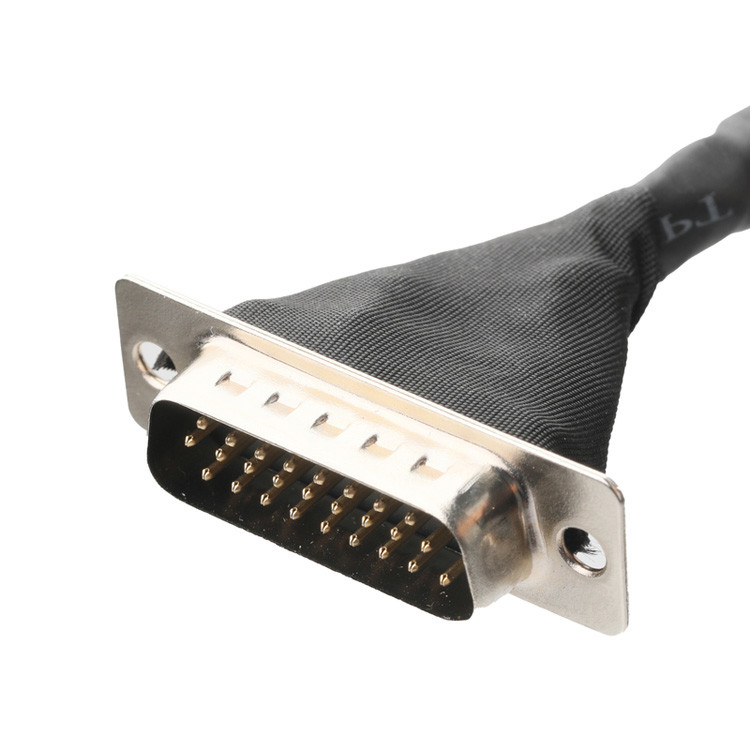 OEM/ODM Montagem de cabo LVDS de JAE FI-RE51HL 51-Pin para HD-SUB 26-Pin Solder masculino UL 1007 20AWG