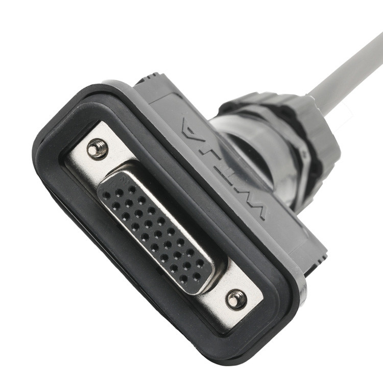 OEM/ODM Conjunto de cabo LVDS ROHS de comprimento personalizado de HDB-26BMMA-SL7001 masculino para HDB-26BFFA-SL7001 feminino
