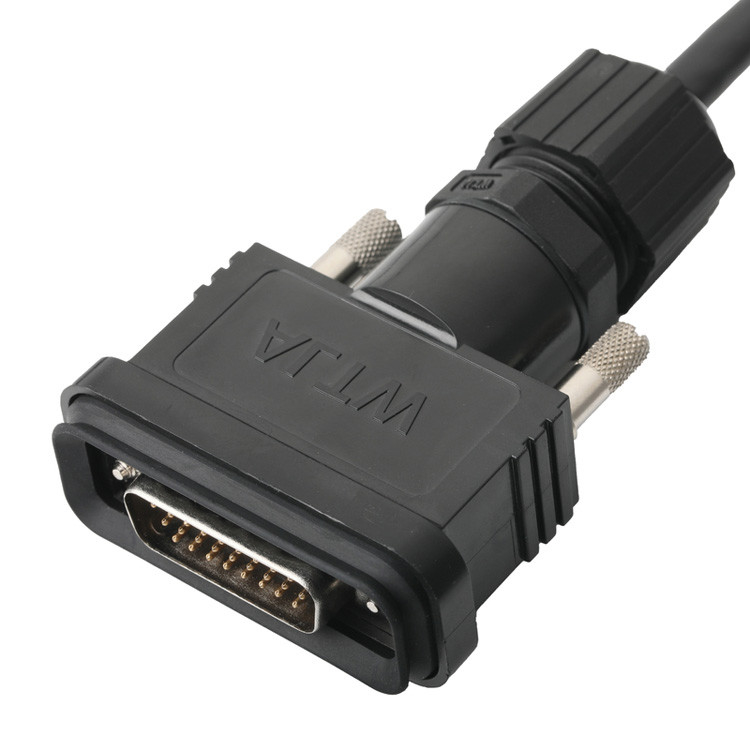 OEM/ODM Conjunto de cabo LVDS ROHS de comprimento personalizado de HDB-26BMMA-SL7001 masculino para HDB-26BFFA-SL7001 feminino