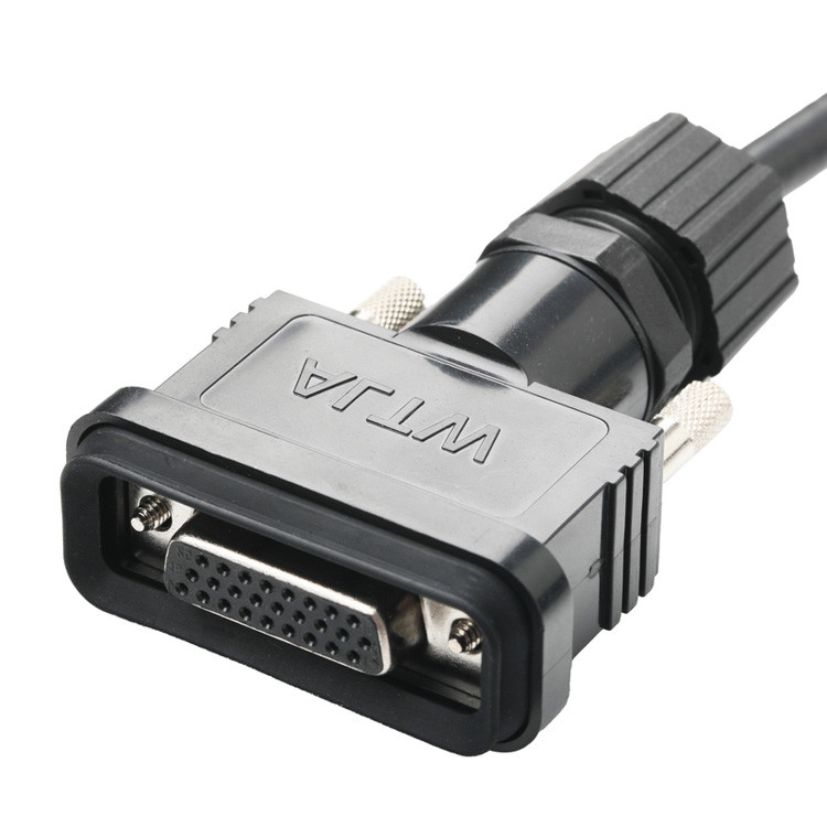 OEM/ODM Conjunto de cabo LVDS ROHS de comprimento personalizado de HDB-26BMMA-SL7001 masculino para HDB-26BFFA-SL7001 feminino