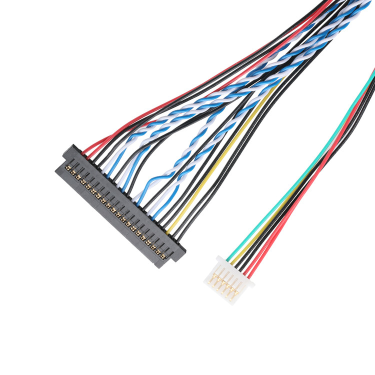 JAE FI-X30HL 30P 1,0 mm de passo para JAE FI-S20S 20P e SHLP-6P conjunto de cabos LVDS OEM/ODM