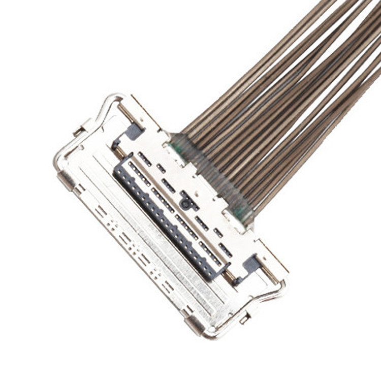 0.4mm Pitch LVDS EDP Cable 20679-20p Conector de exibição de lvds micro coaxial