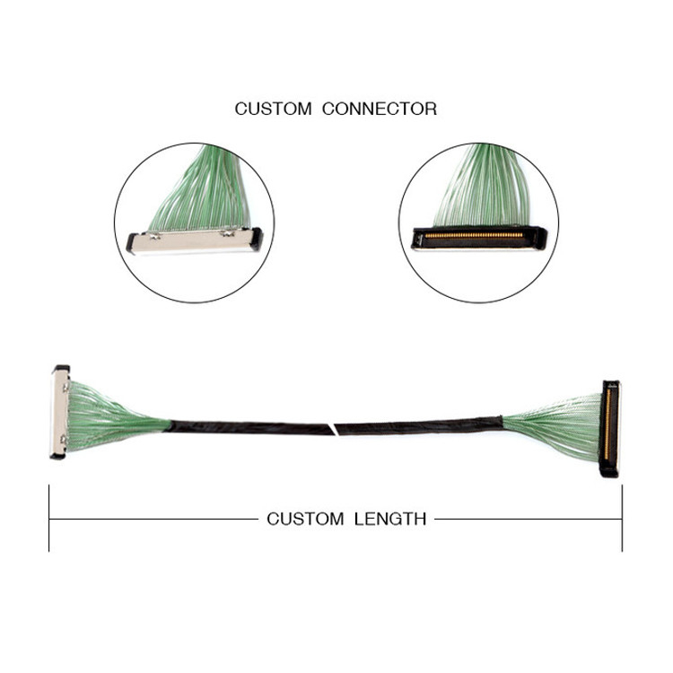 50 Pin 20380-R30T-06 LVDS EDP Micro Conector de cabo coaxial 50P