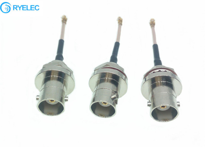 Reunião de cabo RF impermeável IP67 BNC mulher traseira blukhead para IPX UFL RG178 cabo de cavalo de cobre placado