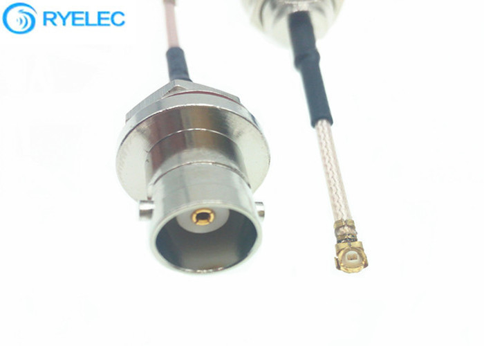 Reunião de cabo RF impermeável IP67 BNC mulher traseira blukhead para IPX UFL RG178 cabo de cavalo de cobre placado