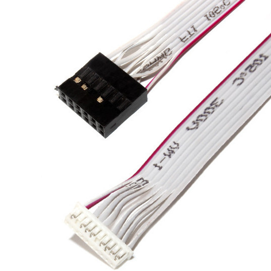 IDC 12 PIN Flat Flexible Ribbon Cable DF19 TO JST RF para cabo de alimentação PCBA