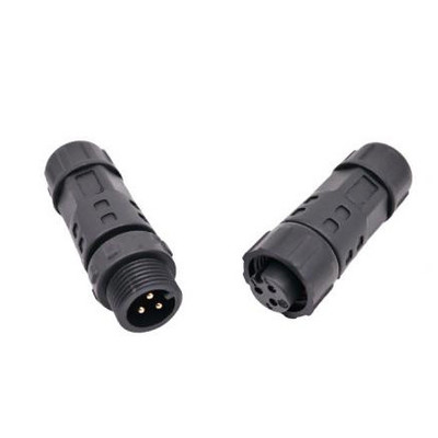 M12 Cabos de conectores circulares à prova d'água de 3 pinos, femininos, retos, moldados para ecrã LVDS