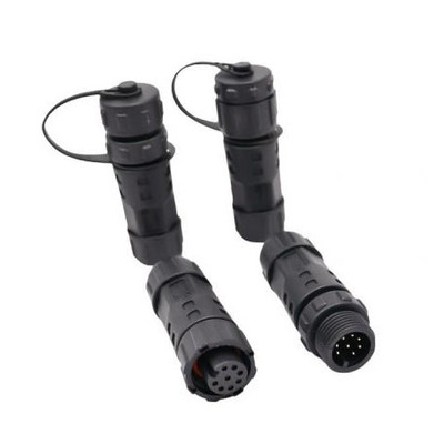 M12 Cabos de conectores circulares à prova d'água de 3 pinos, femininos, retos, moldados para ecrã LVDS