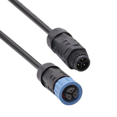 M15 Conector circular industrial de 2 e 3 pinos com montagem tipo solda e classificação IP67 impermeável