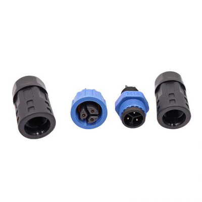 M15 Conector circular industrial de 2 e 3 pinos com montagem tipo solda e classificação IP67 impermeável