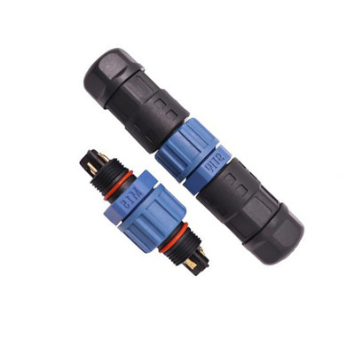 M15 Conector circular industrial de 2 e 3 pinos com montagem tipo solda e classificação IP67 impermeável