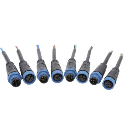 M15 Conector circular industrial de 2 e 3 pinos com montagem tipo solda e classificação IP67 impermeável