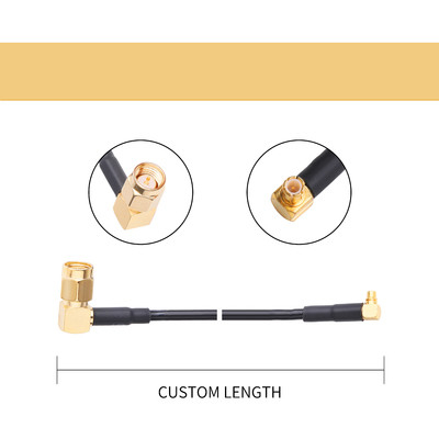 Tomada masculina do RA MMCX ao CONJUNTO de CABO COAXIAL do RF da tomada masculina do Ra SMA com HeatShrink